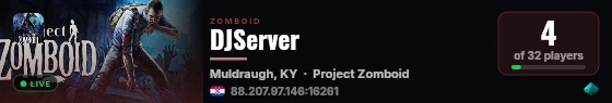 DJServer live status badge