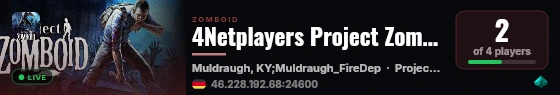 4Netplayers Project Zomboid Server live status badge