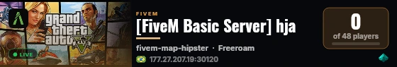 [FiveM Basic Server] hja live status badge