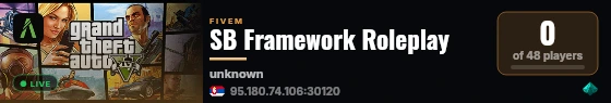 SB Framework Roleplay live status badge