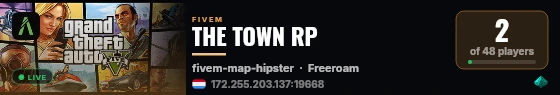 THE TOWN RP live status badge