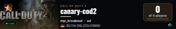 canary-cod2 live status badge