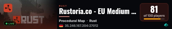 Rustoria.co - EU Medium | JUST WIPED 27.08 live status badge