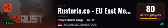 Rustoria.co - EU East Medium | JUST WIPED 27.08 live status badge
