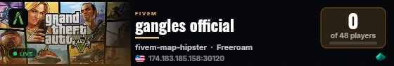 gangles official live status badge