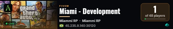 Miami - Development live status badge