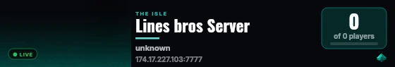 Lines bros Server live status badge
