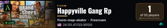 Happyville Gang Rp live status badge