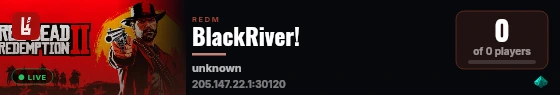 BlackRiver! live status badge