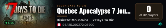 Quebec Apocalypse 7 Jours Pour Survivre live status badge