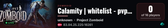 Calamity | whitelist - pvp disabled live status badge