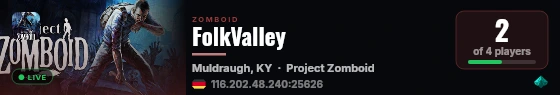 FolkValley live status badge