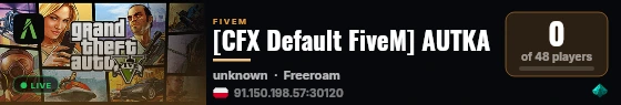 [CFX Default FiveM] AUTKA live status badge