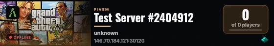Test Server #2404912 live status badge