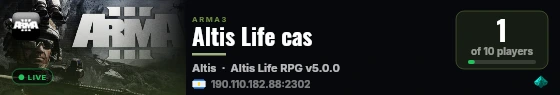Altis Life cas live status badge