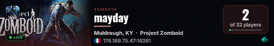 mayday live status badge
