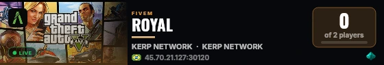 ROYAL live status badge