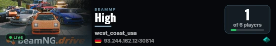High live status badge