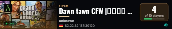 Dawn tawn CFW |داون تاون live status badge