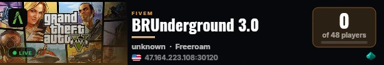 BRUnderground 3.0 live status badge