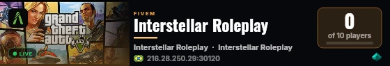 Interstellar Roleplay live status badge
