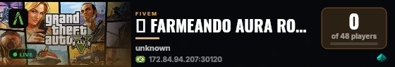 👑 FARMEANDO AURA ROLEPLAY 👑 live status badge