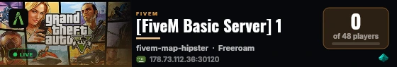 [FiveM Basic Server] 1 live status badge