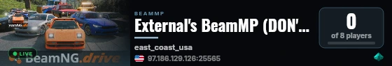 BeamMP Server live status badge