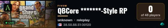 QBCore *******-Style RP live status badge