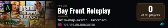 Bay Front Roleplay live status badge