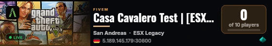 Casa Cavalero Test | [ESX Legacy] live status badge
