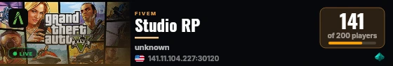 Studio RP live status badge