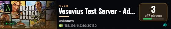 Vesuvius Test Server - Adam live status badge