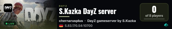 S.Kazka DayZ server live status badge