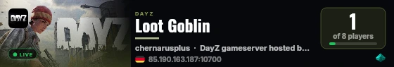 Loot Goblin live status badge