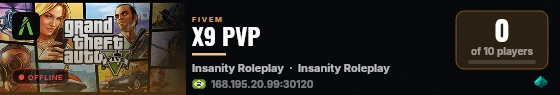 X9 PVP live status badge