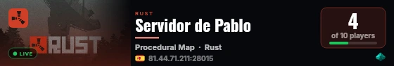 Servidor de Pablo live status badge