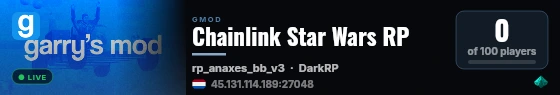 Chainlink Star Wars RP live status badge