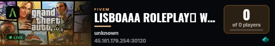 LISBOAAA ROLEPLAY🡺 WL FECHADA live status badge
