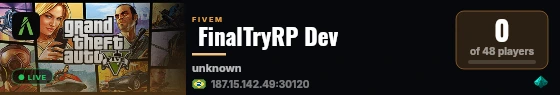  FinalTryRP Dev live status badge