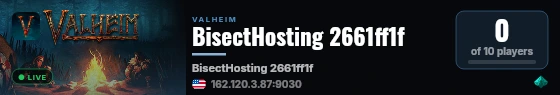 BisectHosting 2661ff1f live status badge