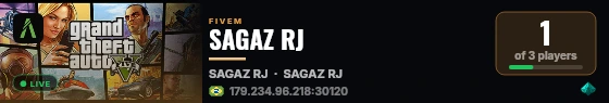 SAGAZ RJ live status badge
