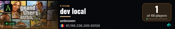 dev local live status badge