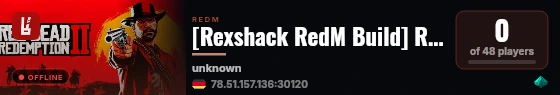 [Rexshack RedM Build] RDR Dev Server live status badge