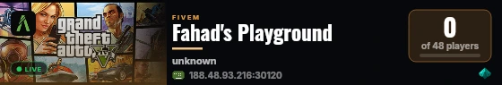 Fahad's Playground live status badge