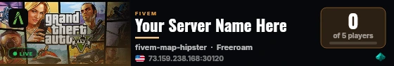 Your Server Name Here live status badge