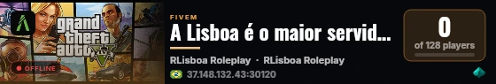 A Lisboa é o maior servidor do mundo com wl fechado. live status badge