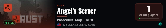 Angel's Server live status badge