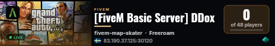 [FiveM Basic Server] DDox live status badge