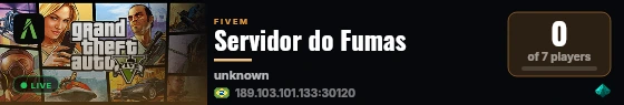 Servidor do Fumas live status badge